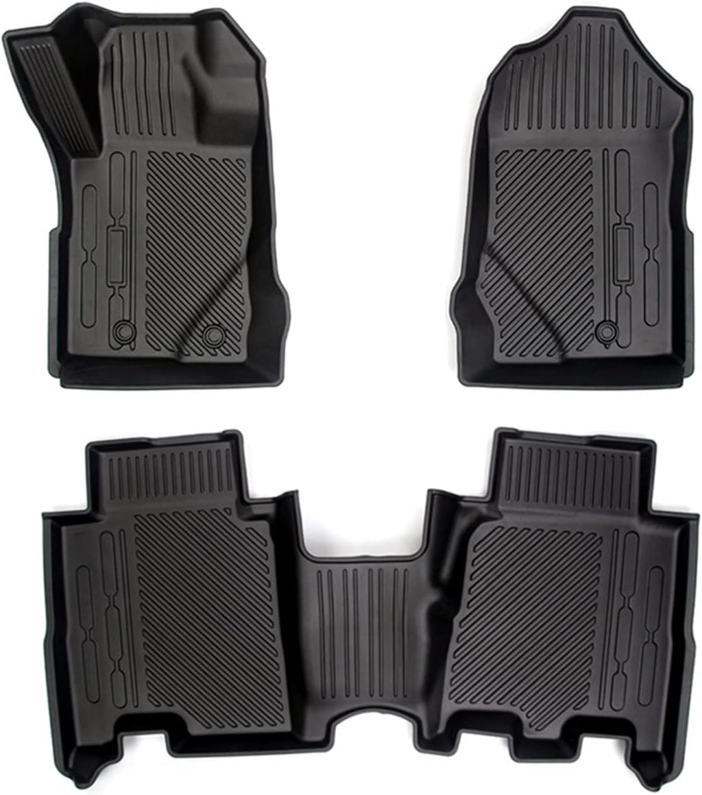 Black TPE Floor Liners for 4-Door Bronco 2021-2022, 1st and 2nd Row J568
