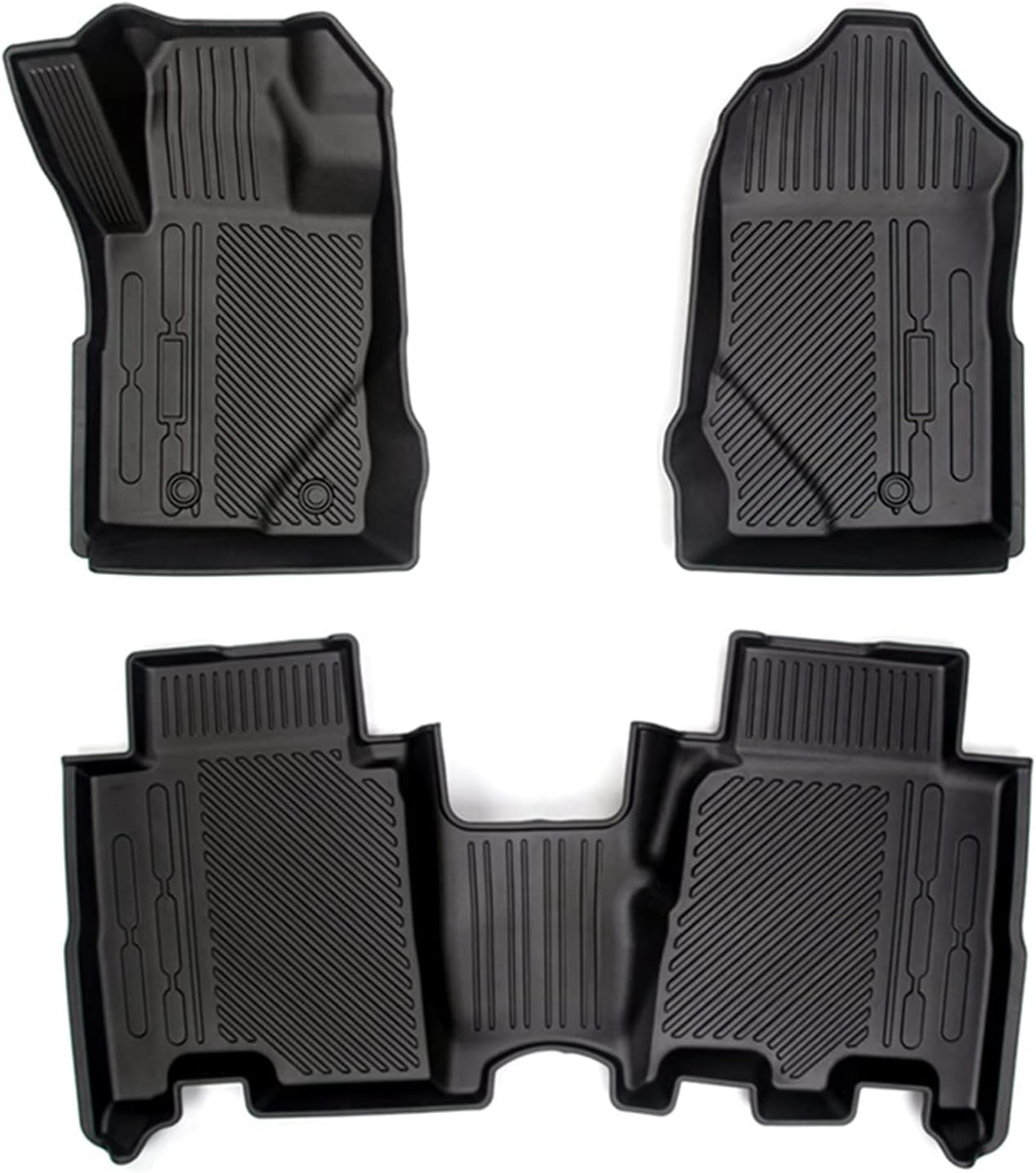 Black TPE Floor Liners for 4-Door Bronco 2021-2022, 1st and 2nd Row J568