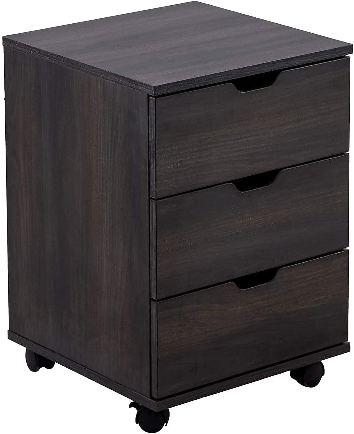 3 Drawer Wood Rolling Office Filing Cabinet V769