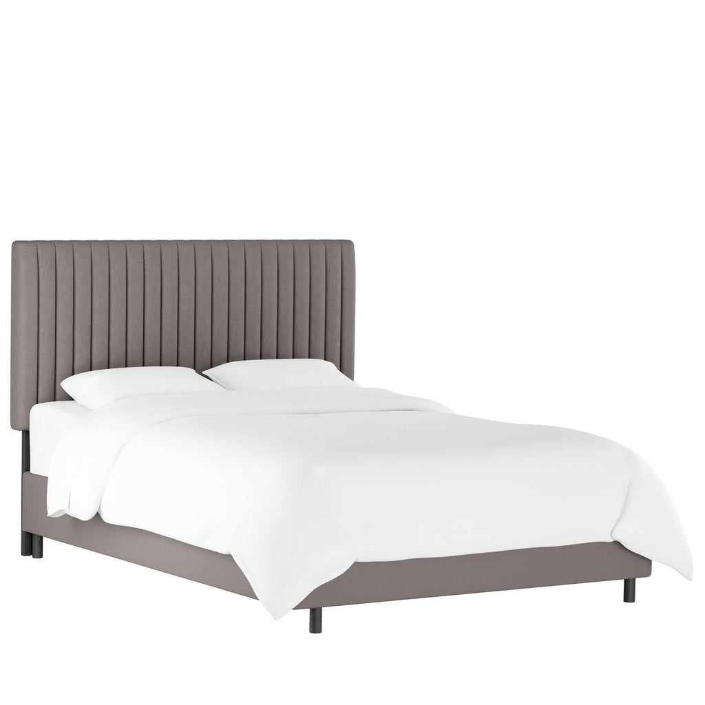 Twin Bed Velvet Gray U236694