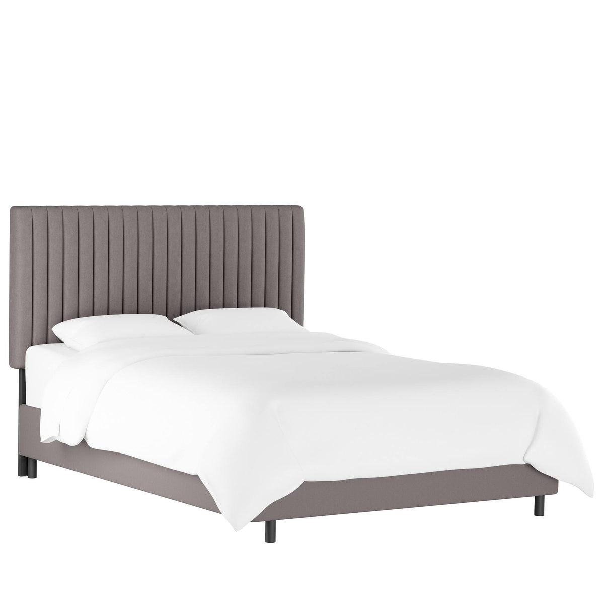 Twin Bed Velvet Gray U236694