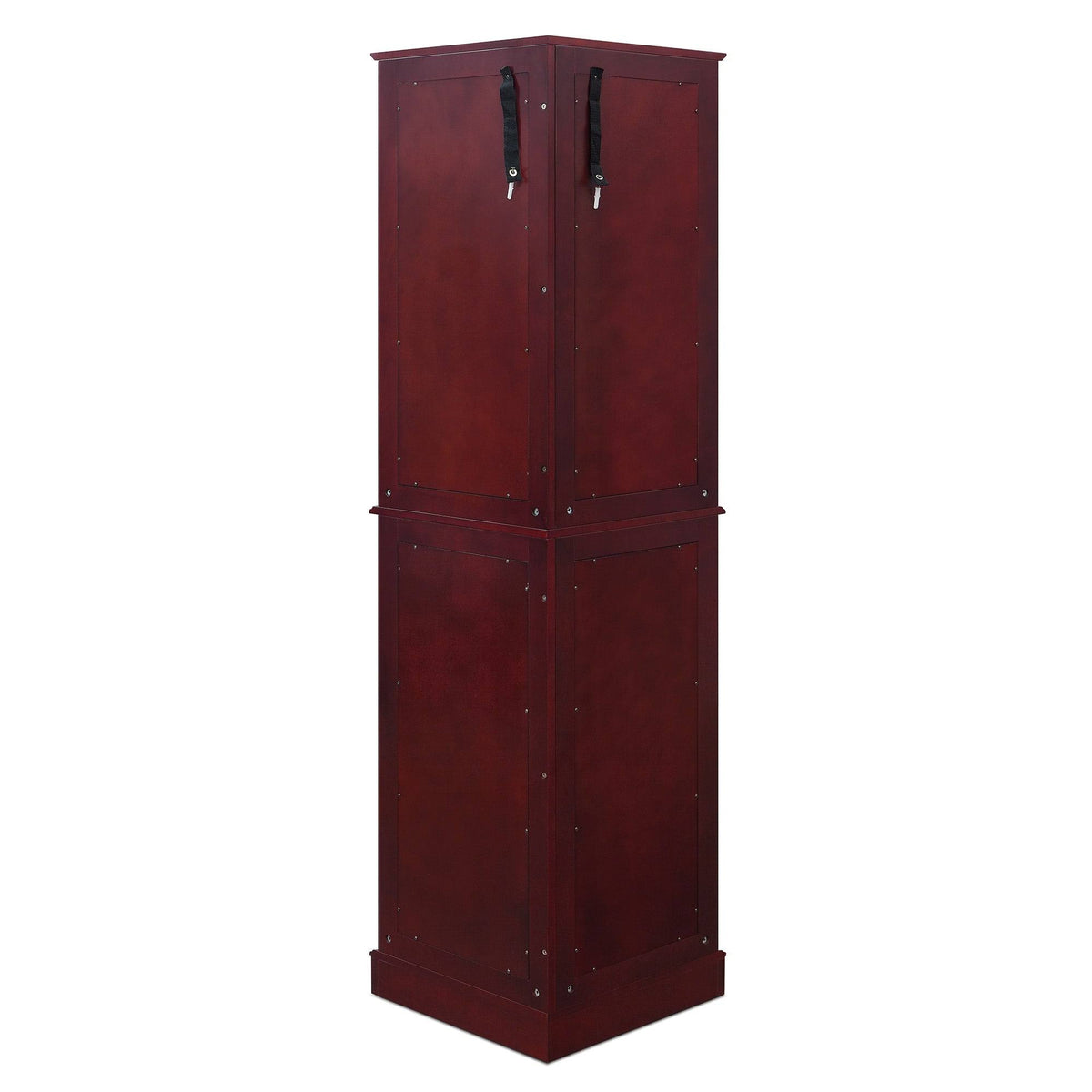 Cherry Lighted Corner Curio Cabinet with Tempered Glass Door M334098