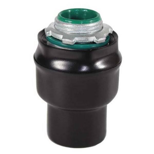3/4 In Straight PVC Coated Connector O14283