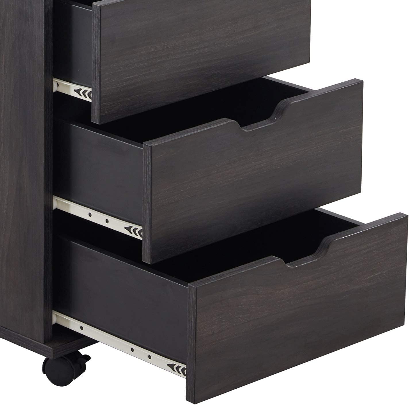 3 Drawer Wood Rolling Office Filing Cabinet V769