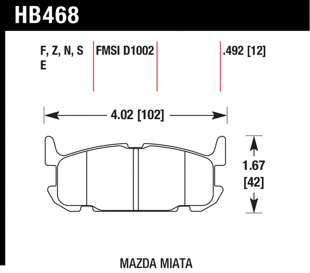 Blue 9012 Disc Brake Pad W33198