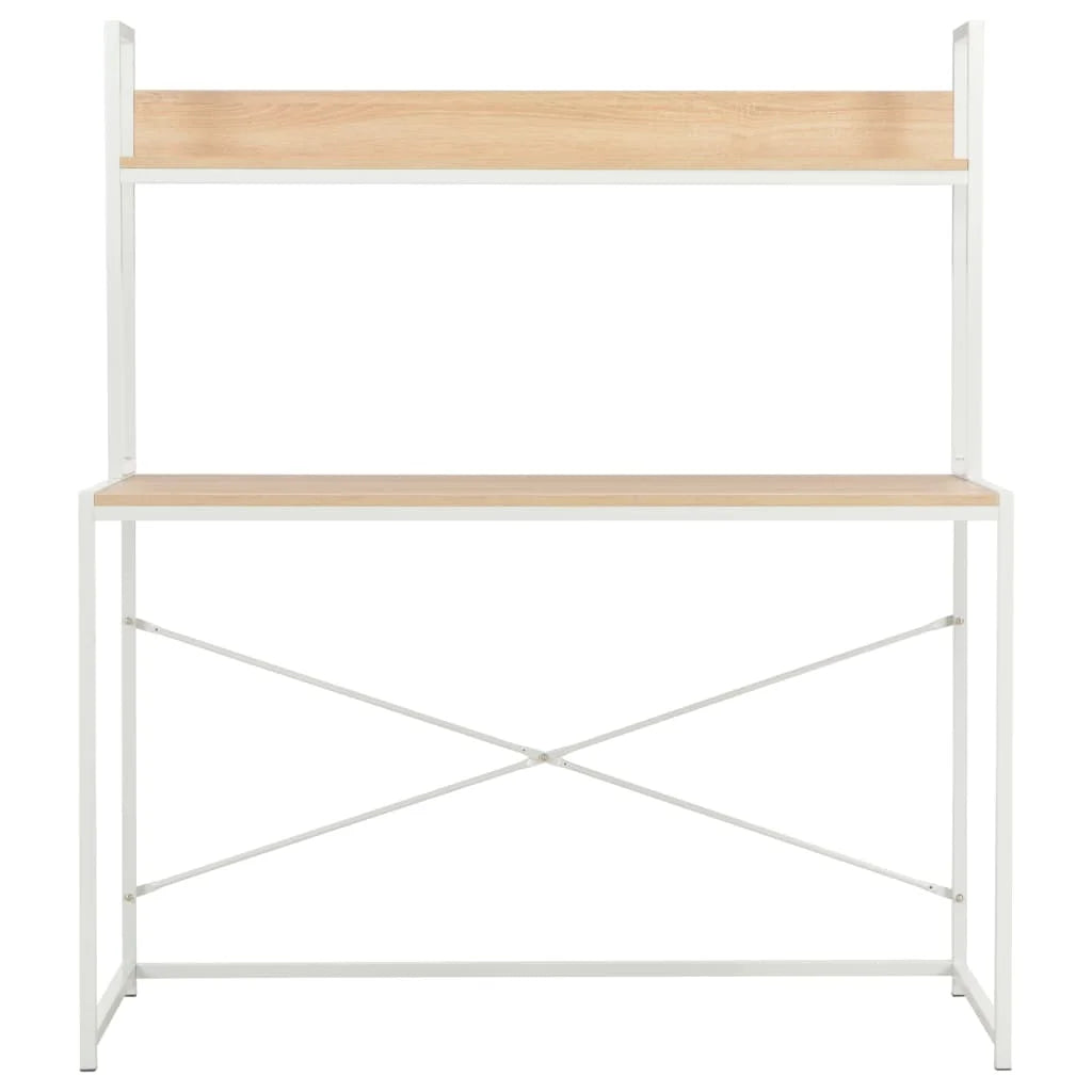 White and Oak Computer Desk Z67725