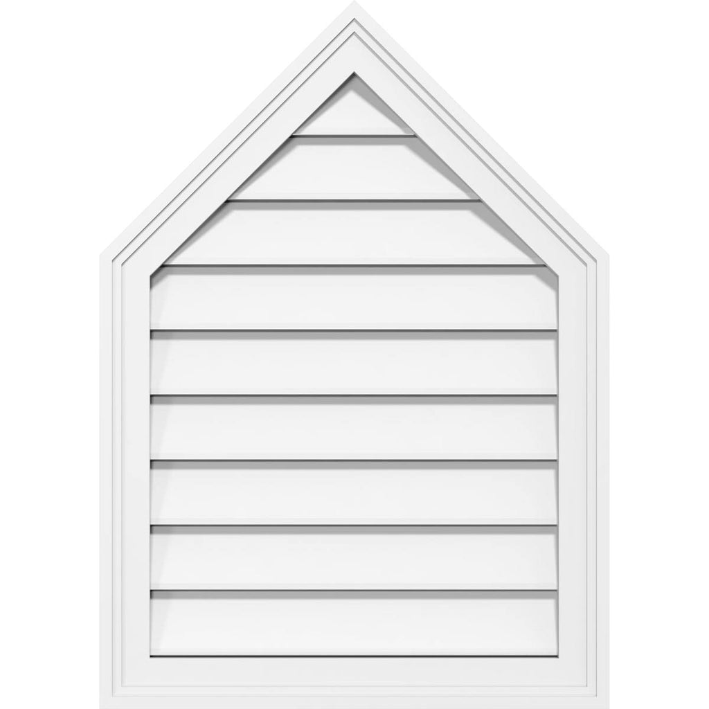 Peaked Top Surface Mount PVC Gable Vent H6399