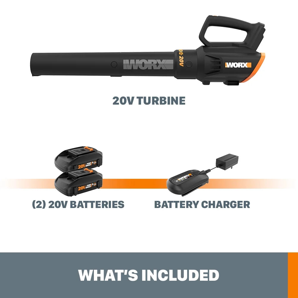20 Volt Cordless 2 Speed Leaf Blower with 2 Batteries V17916