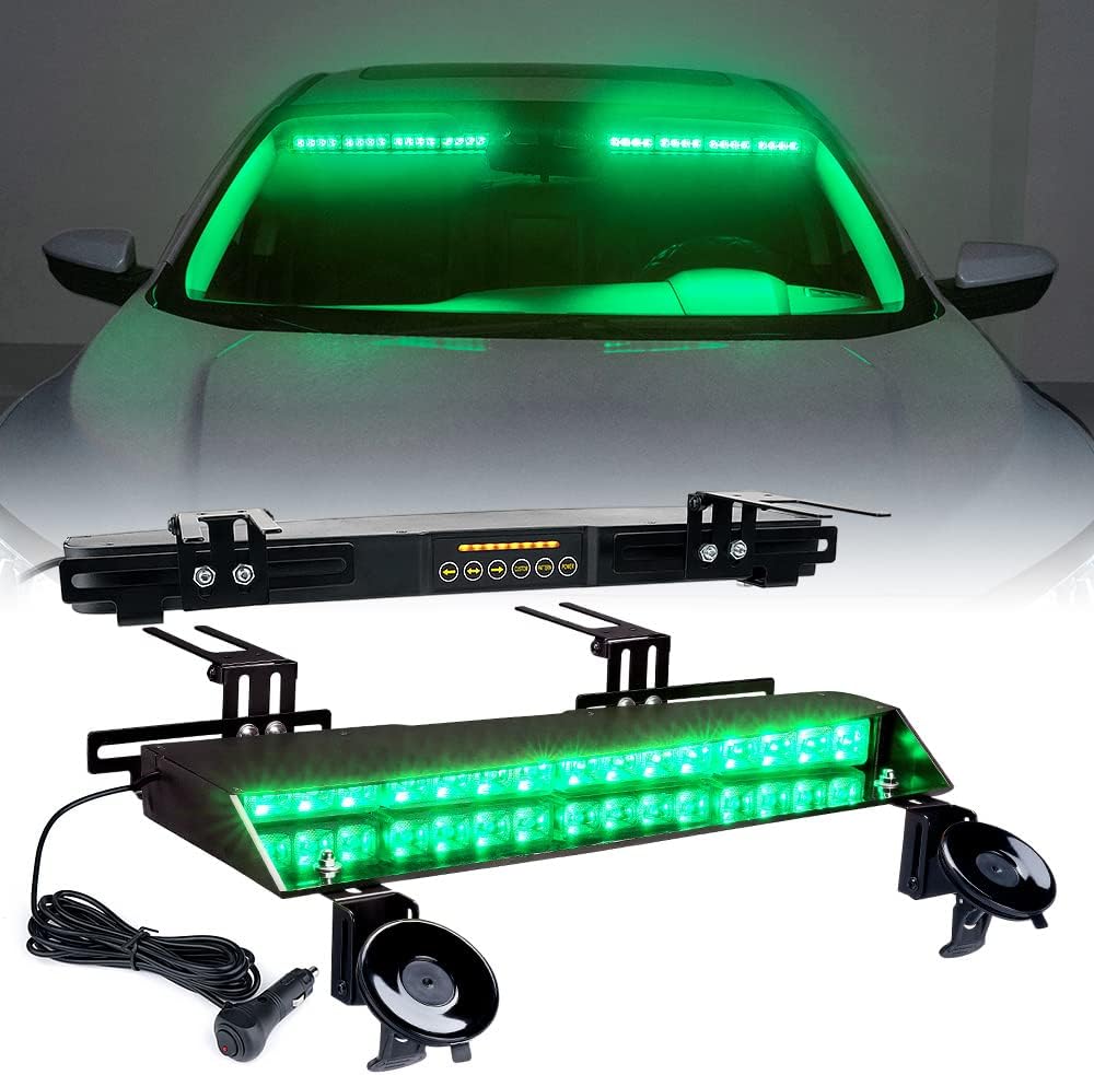 Amber LED Visor Strobe Dual Light Bar with Control Panel C4363