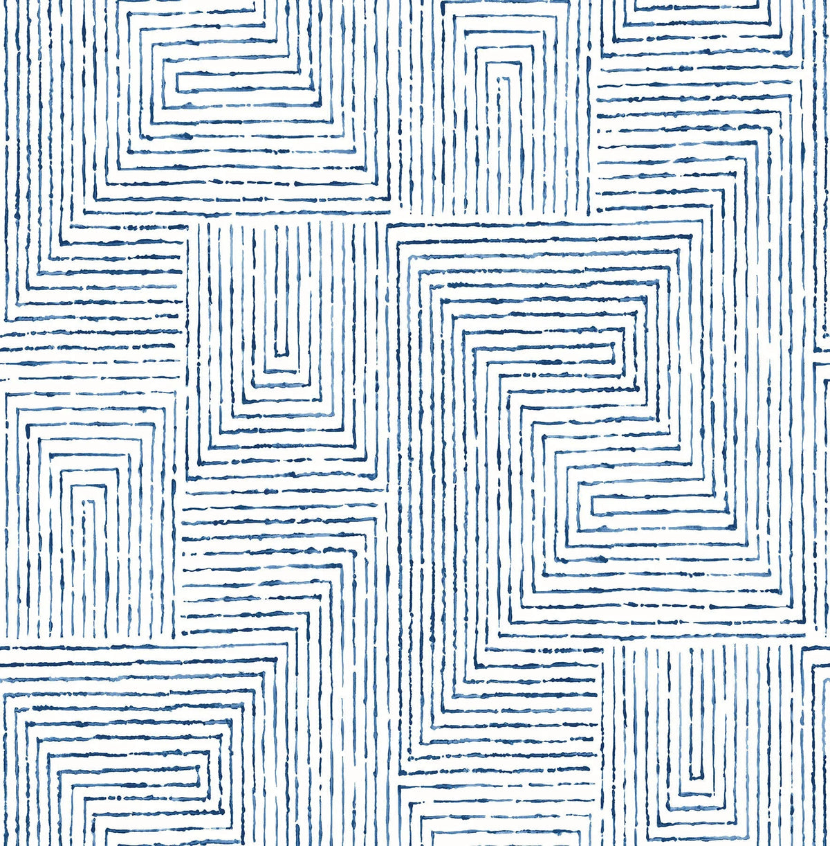 Indigo Geometric Wallpaper C96056
