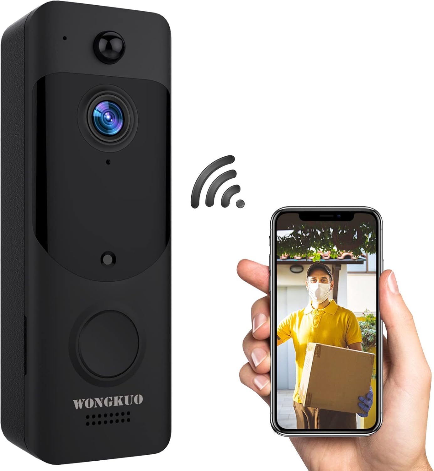 WiFi Video Doorbell Camera Wireless, 2-Way Audio, Night Vision, Pack of 2 N194