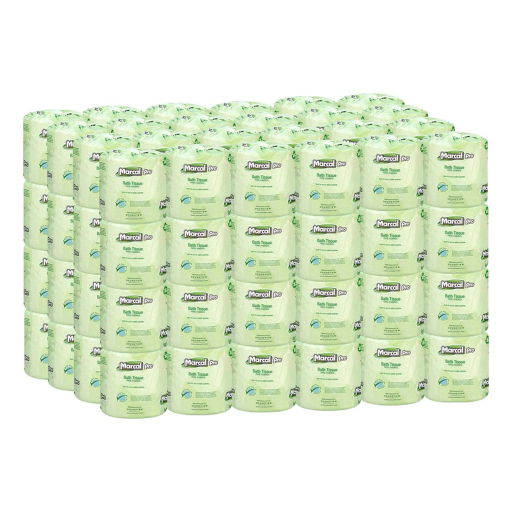 100% Recycled 2-Ply Toilet Paper, 500 Sheets per Roll, 96 Rolls per Case A9433