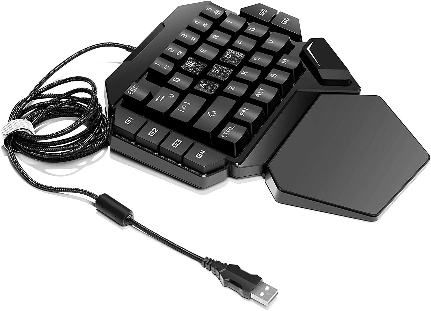 One Handed Mechanical Gaming Keyboard with Wrist Rest Q720