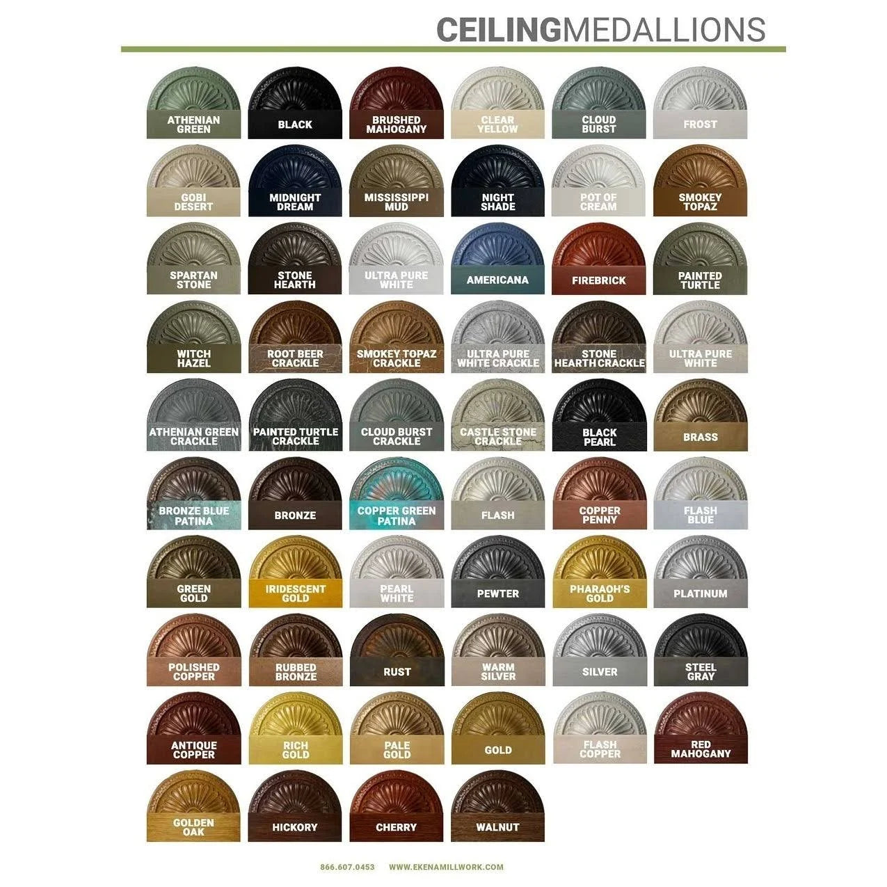 Vaduz Ceiling Medallion, Hand-Painted Painted Turtle E67112