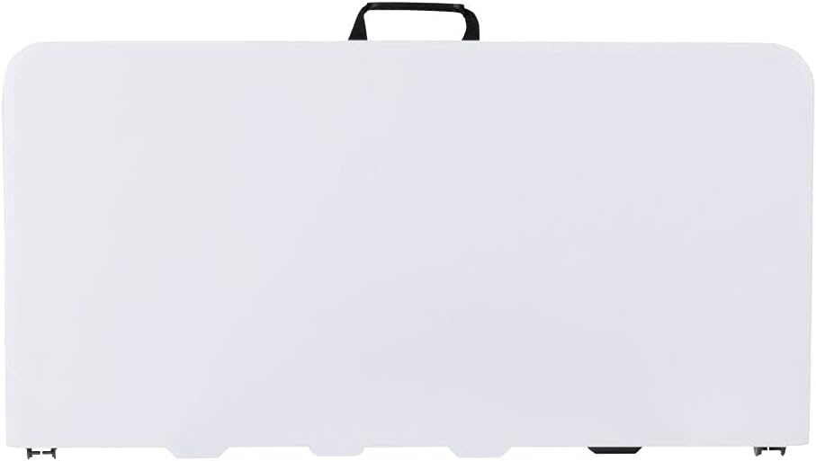 Granite White Plastic Folding Table with Carrying Handle R719991