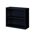 Black 2-Shelf Metal Bookcase B35939