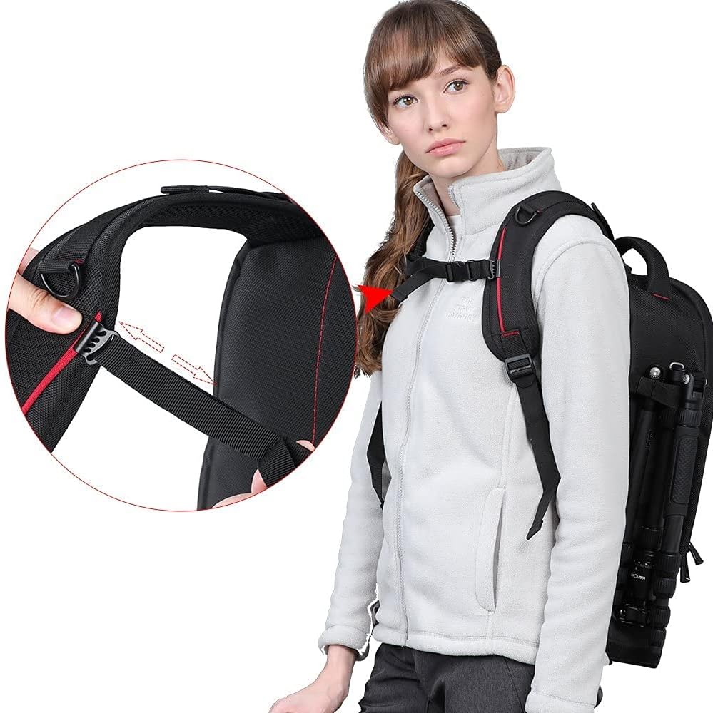Black Large Waterproof DSLR Camera Backpack K53884