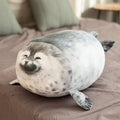 Gray 11.8 inch Plush Seal Pillow O59432