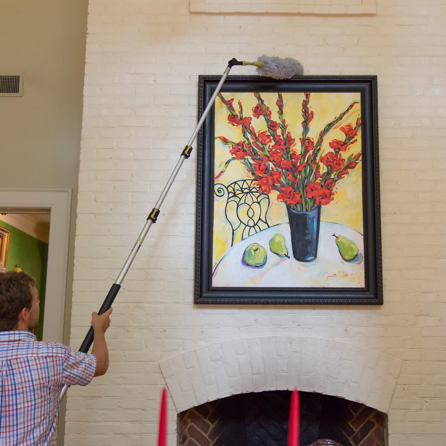 Microfiber Feather Duster with Telescopic Pole T512329