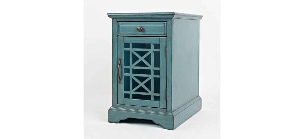 Antique Blue Power Chairside Table M361
