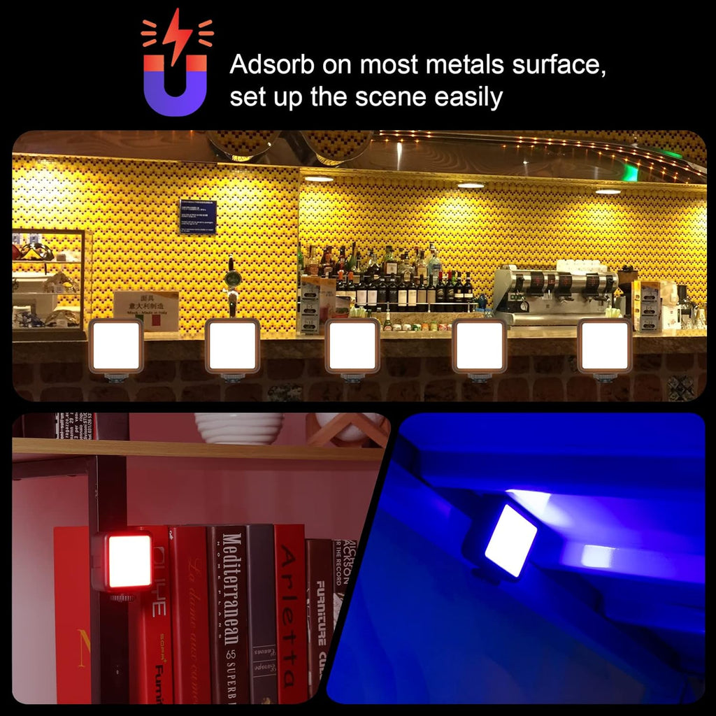RGB 360° Full Color Portable LED Camera Light with LCD Display F4275