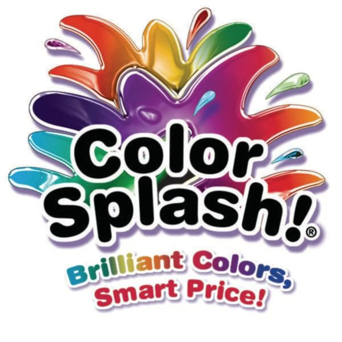 6 Vivid Colors Liquid Watercolor Paint, 8-oz Flip-Top Bottles, Non-Toxic, Pack of 6 F800