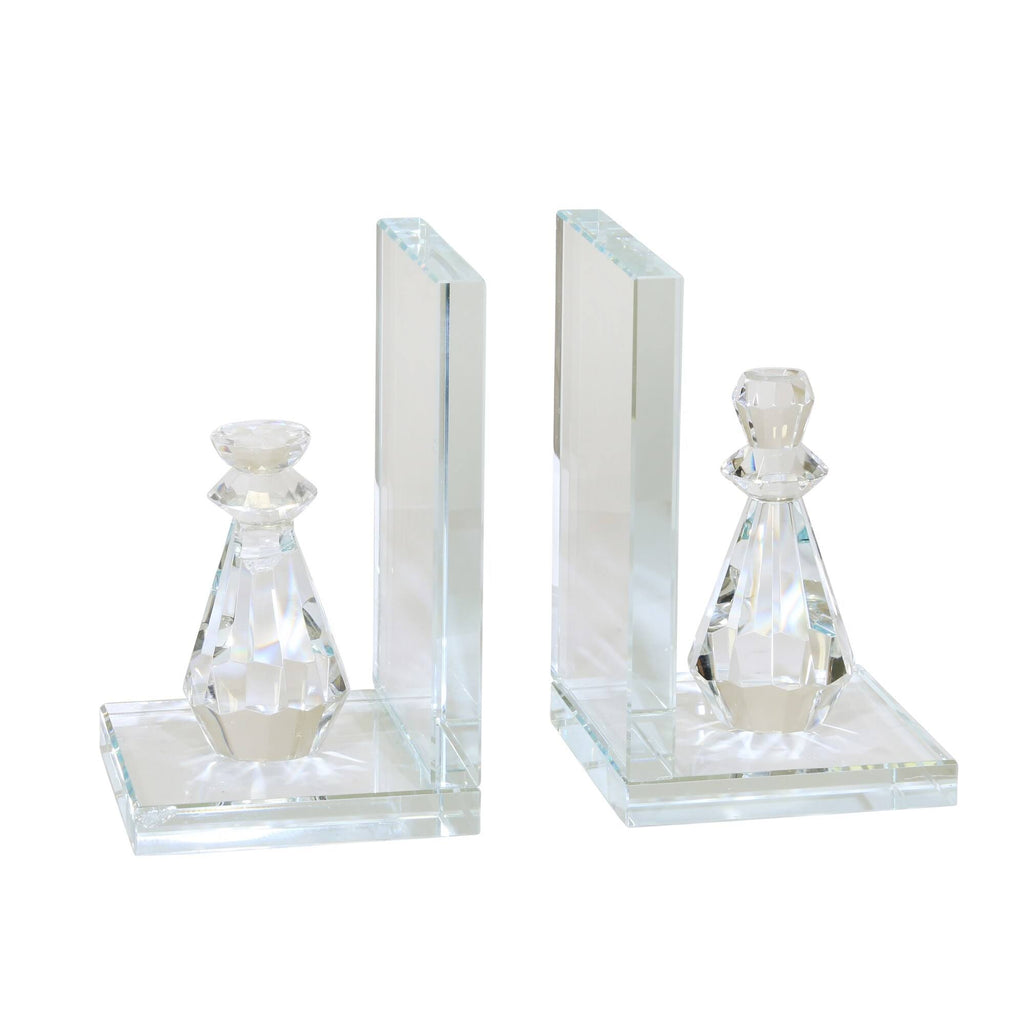 Crystal Chess Piece Bookends, Set of 2 B926289