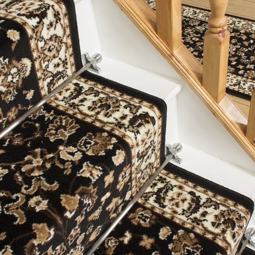 Persian Black Stair Carpet Runner 27 foot R904
