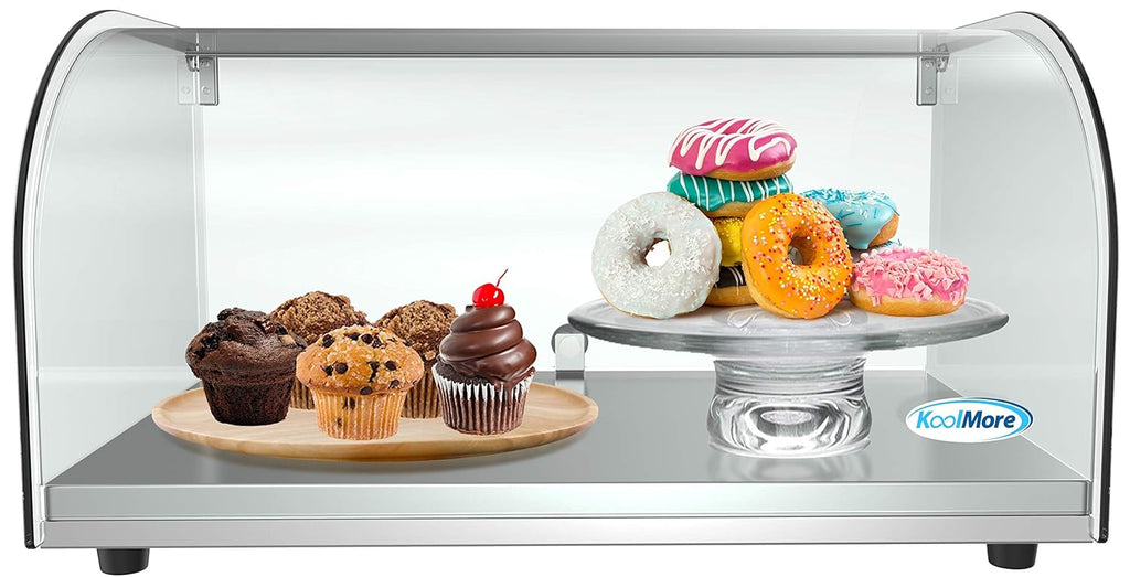 22 Commercial Countertop Bakery Display Case with Front Curved Glass and Rear Door L267
