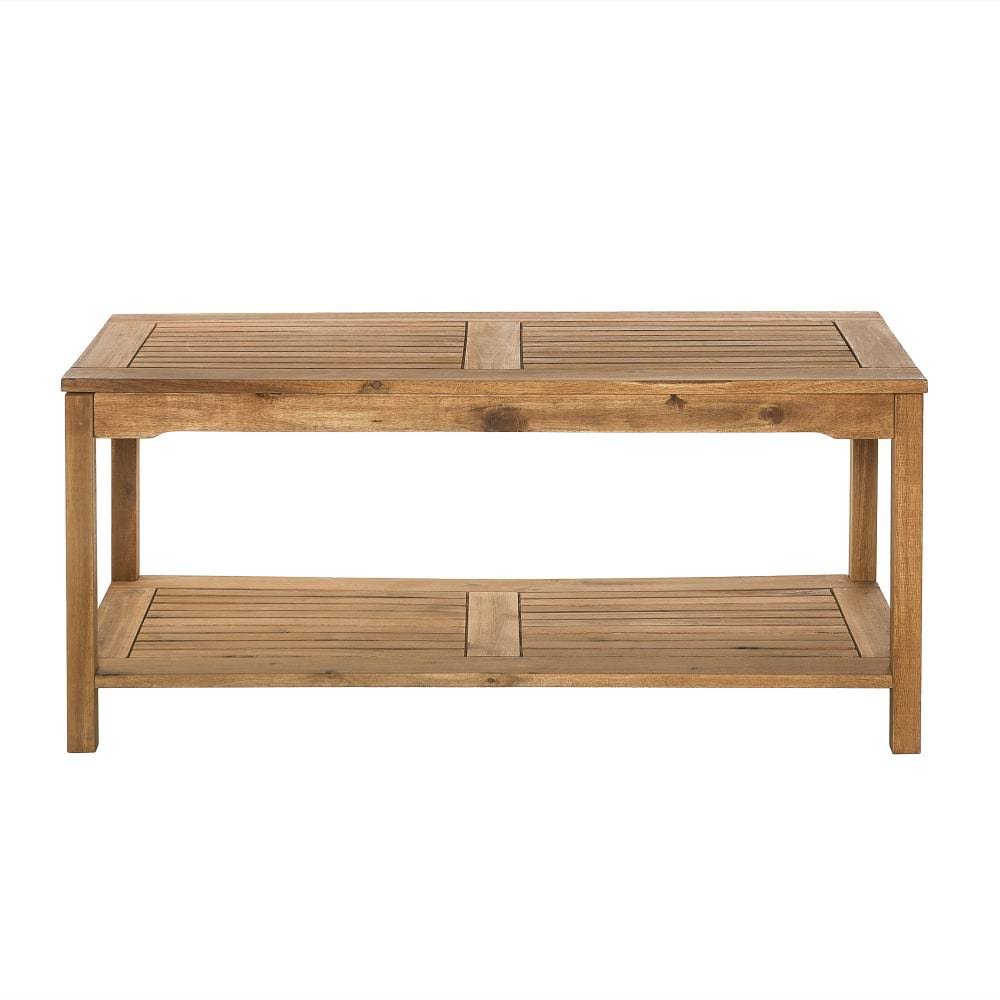 Dark Brown Acacia Wood Patio Coffee Table A480