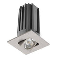 2x22 LED Recessed Lighting, Square Adjustable, 3500K, Satin Nickel Finish V527