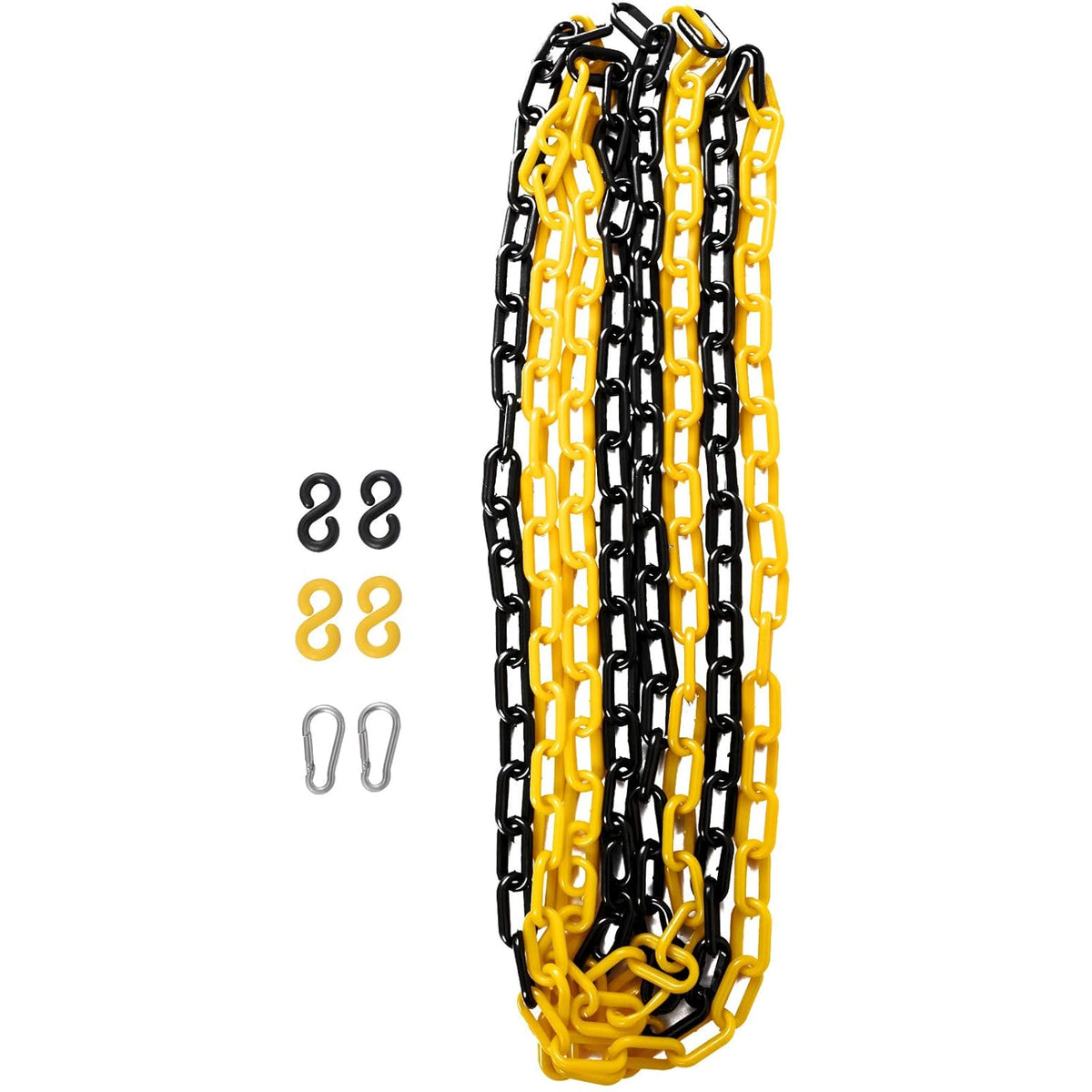 Expandable Mobile Plastic Safety Barricade 8.3ft Width 38” Height with Reflectors with 1 Chain N14036