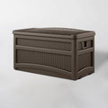 Brown 73gal Resin Deck Box with Seat I9193