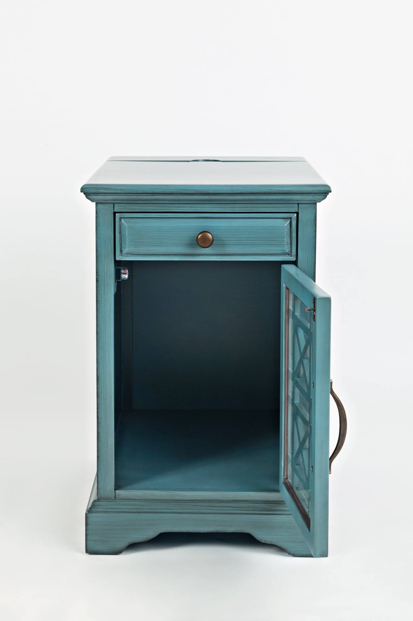 Antique Blue Power Chairside Table M361