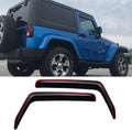 2pcs In-Channel Window Visor for 2007-2018 Jeep Wrangler JK 2-Door P769603