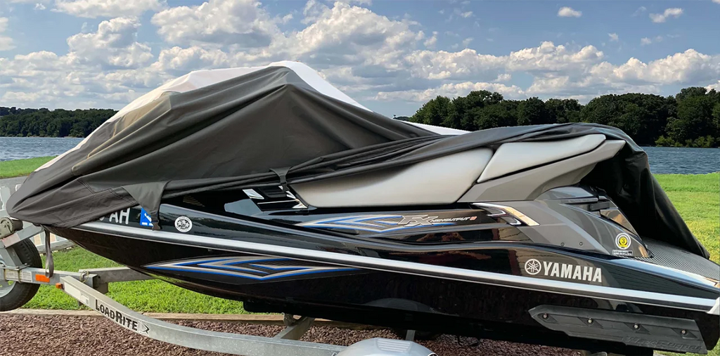 Black/Grey 600D Jet Ski Cover Y384125