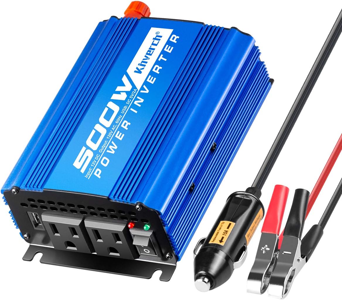 3000W Power Inverter DC12V to 110V AC Car Inverter with 4AC Outlets 2USB Port T29373