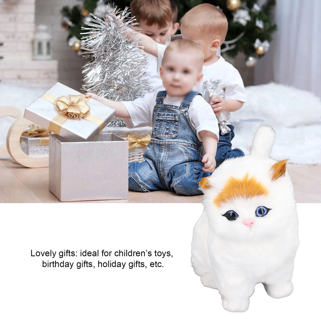 Realistic Cat Stuffed Animal Plushie Toy with Sound S516669