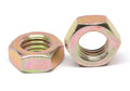 1/4-28 x 7/16 x 3/16 Fine Thread Hex Machine Screw Nut Low Carbon Steel Yellow Zinc Plated C25059