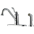 Polished Chrome Single Handle Kitchen Faucet with Spray A97452