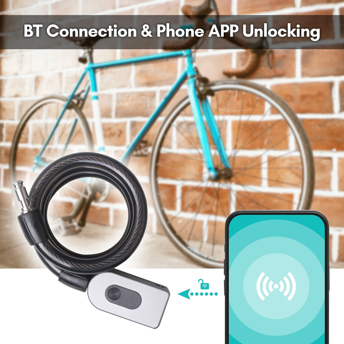 Cable Combination Lock with Built-in Battery D4866