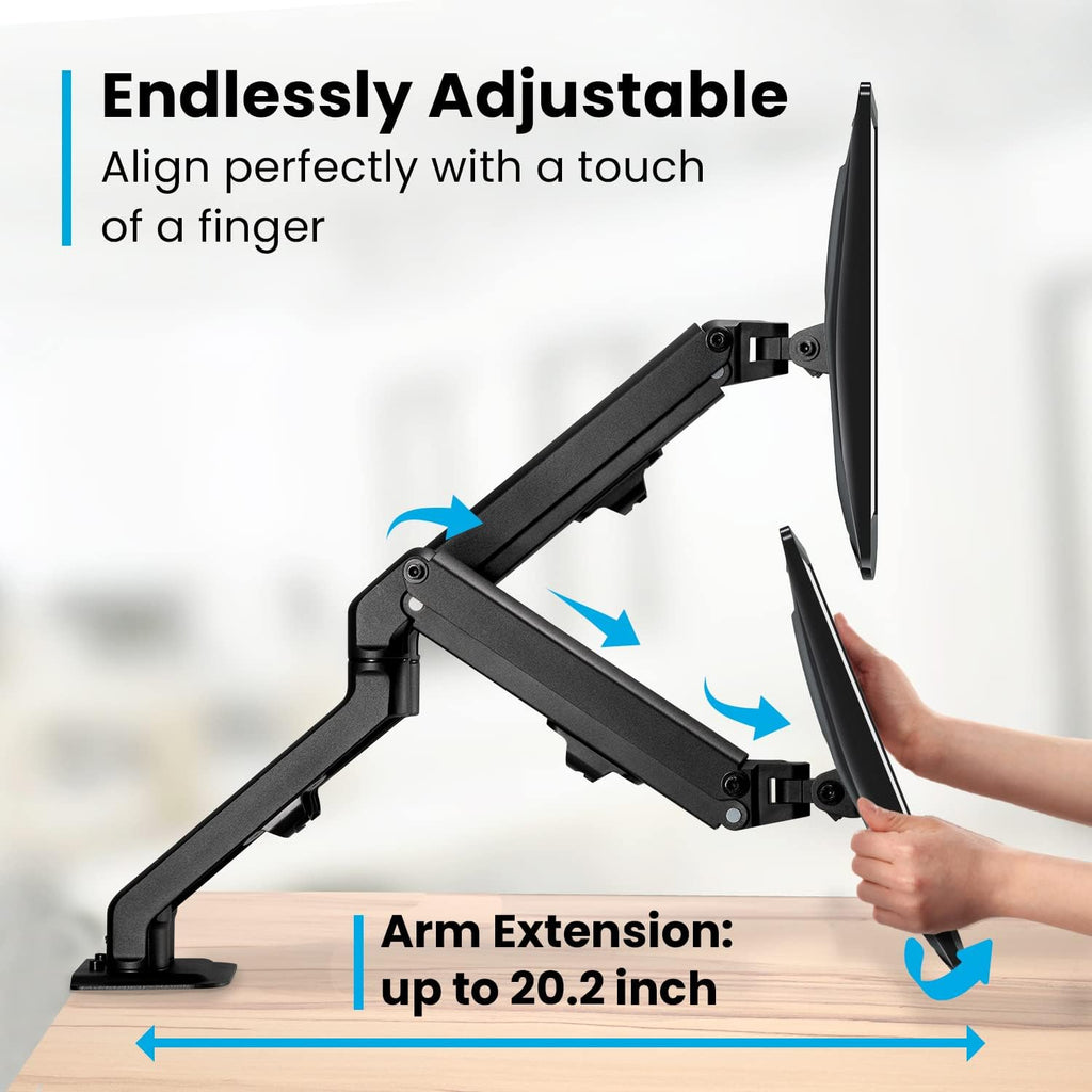 Dual Monitor Arm Desk Mount for 17-27", VESA 75x75mm/100x100mm, Pack of 2 O9303