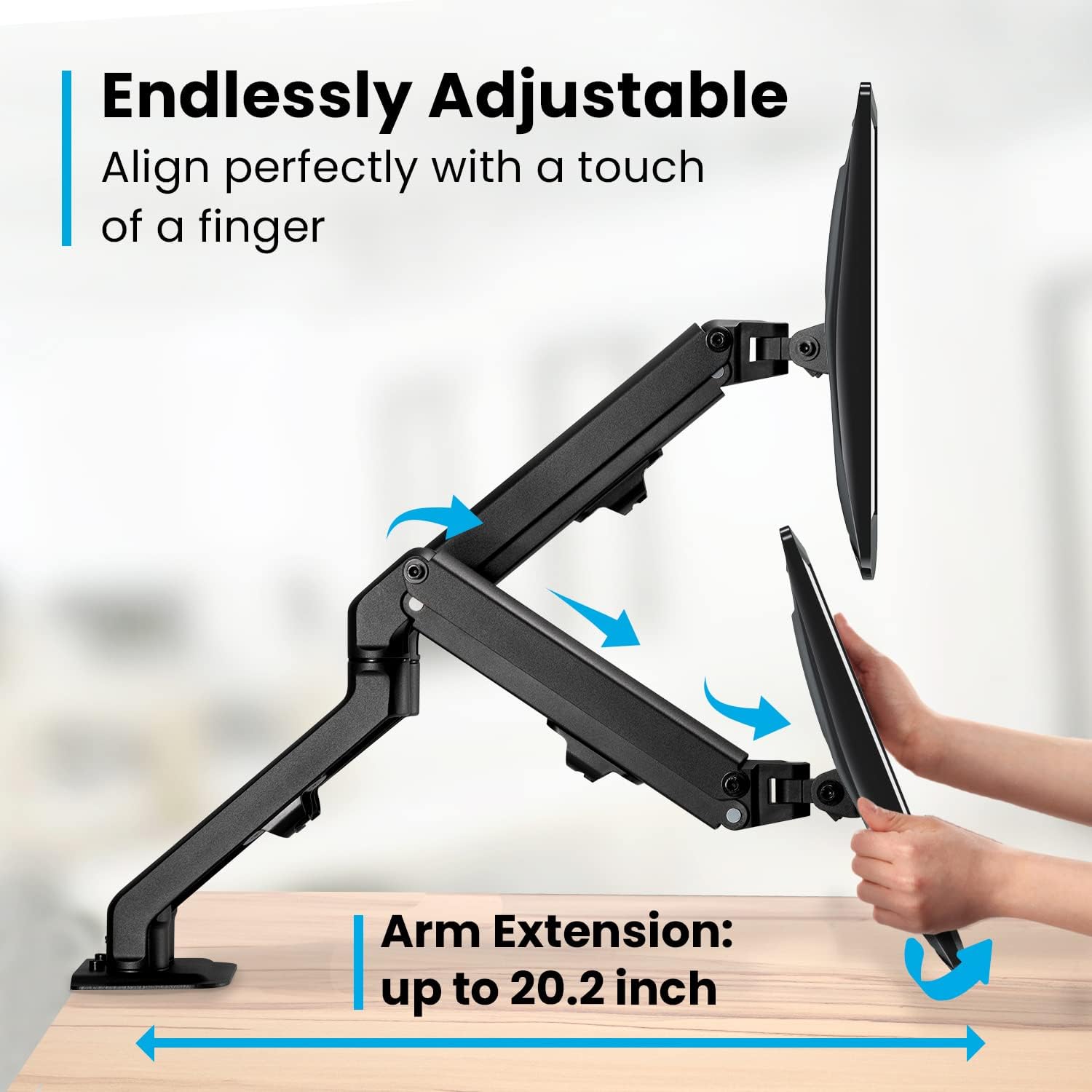Dual Monitor Arm Desk Mount for 17-27", VESA 75x75mm/100x100mm, Pack of 2 O9303