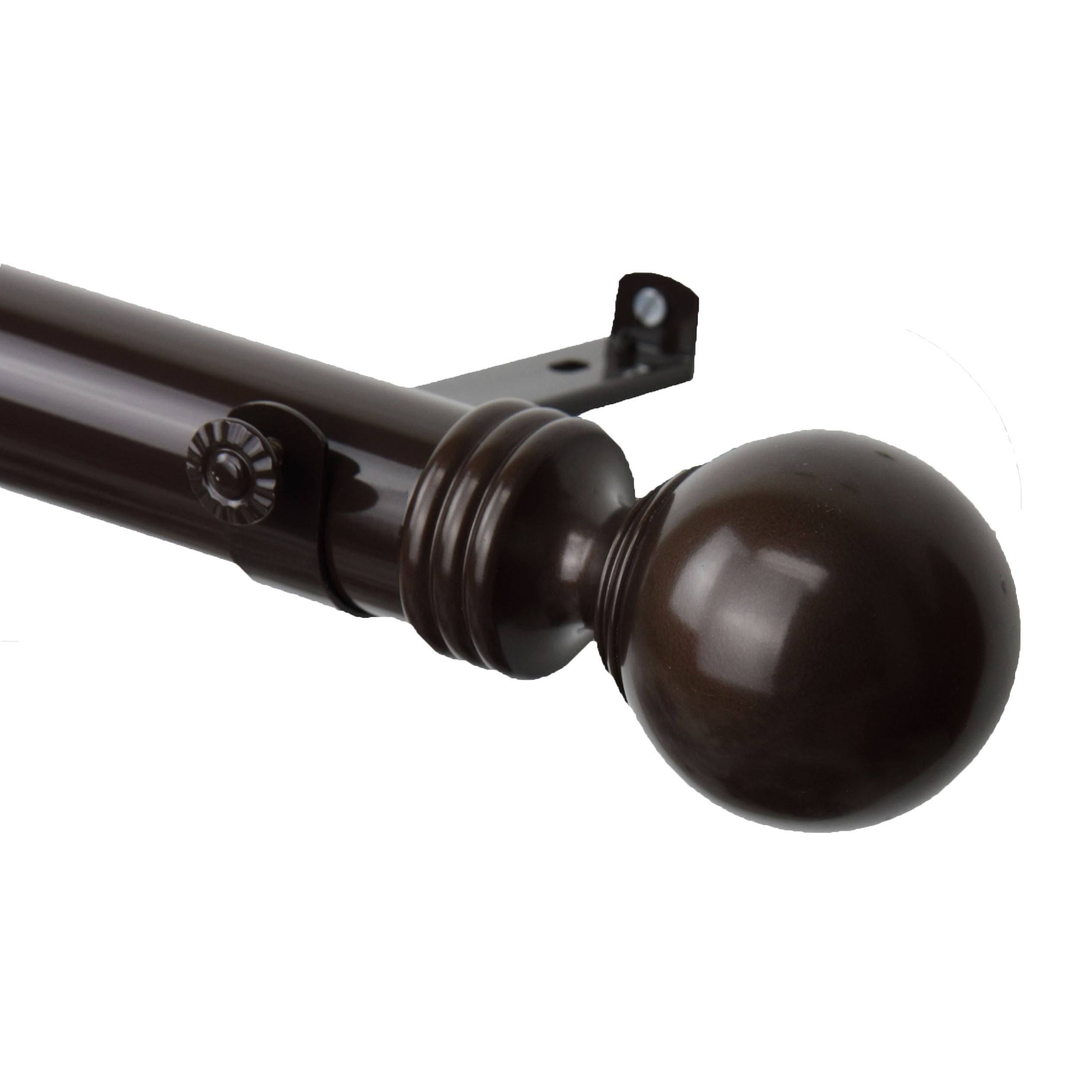 Adjustable Drapery Rod, 66 to 120 inch, Brown N370645