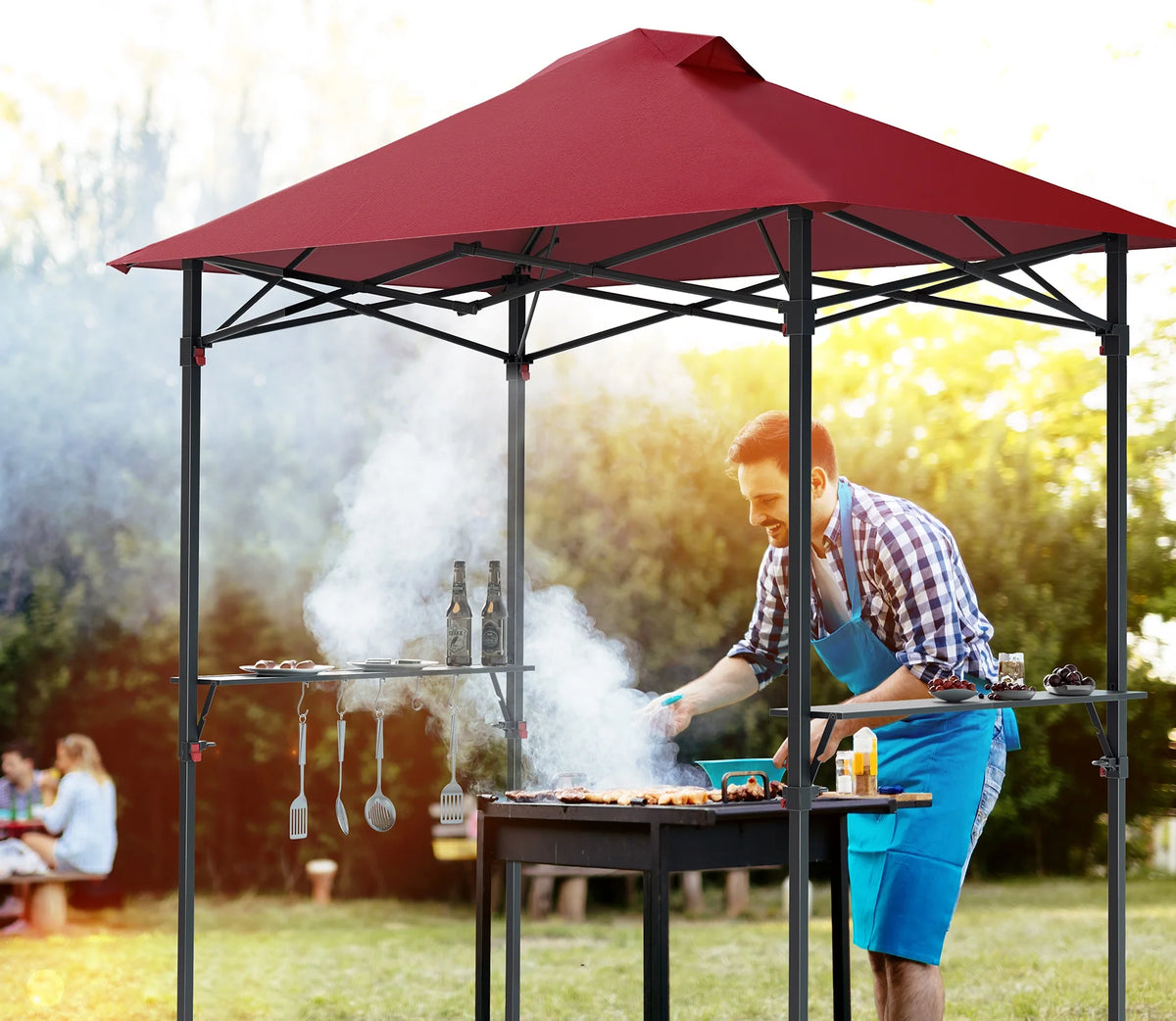 Burgundy Pop up Grill Gazebo C80277