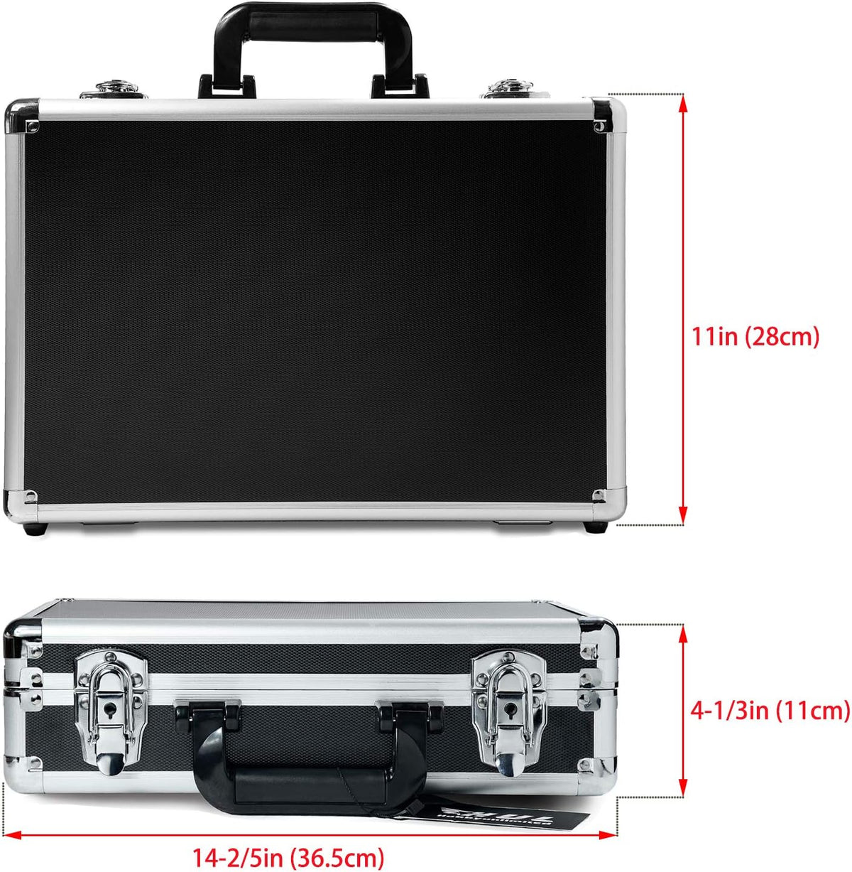 18in Two-Tone Aluminum Case with Pluck Foam Interior U802033
