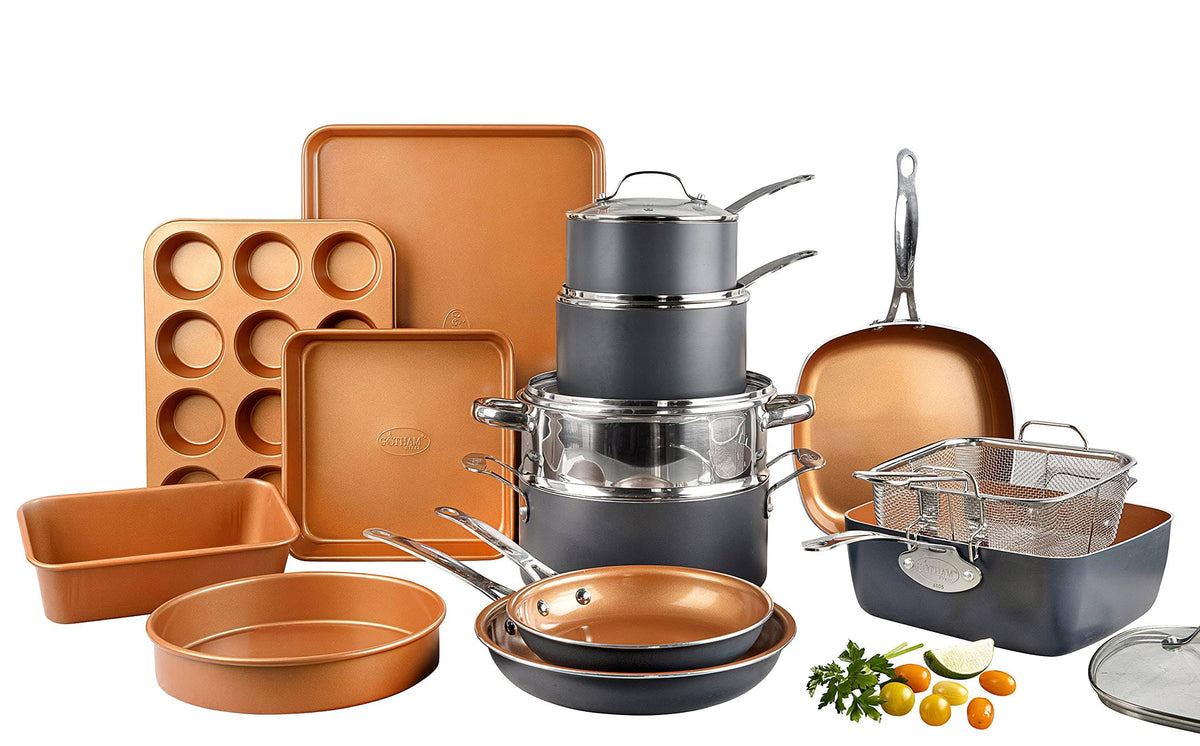 20-Piece Hard-Anodized Cookware Set F2607