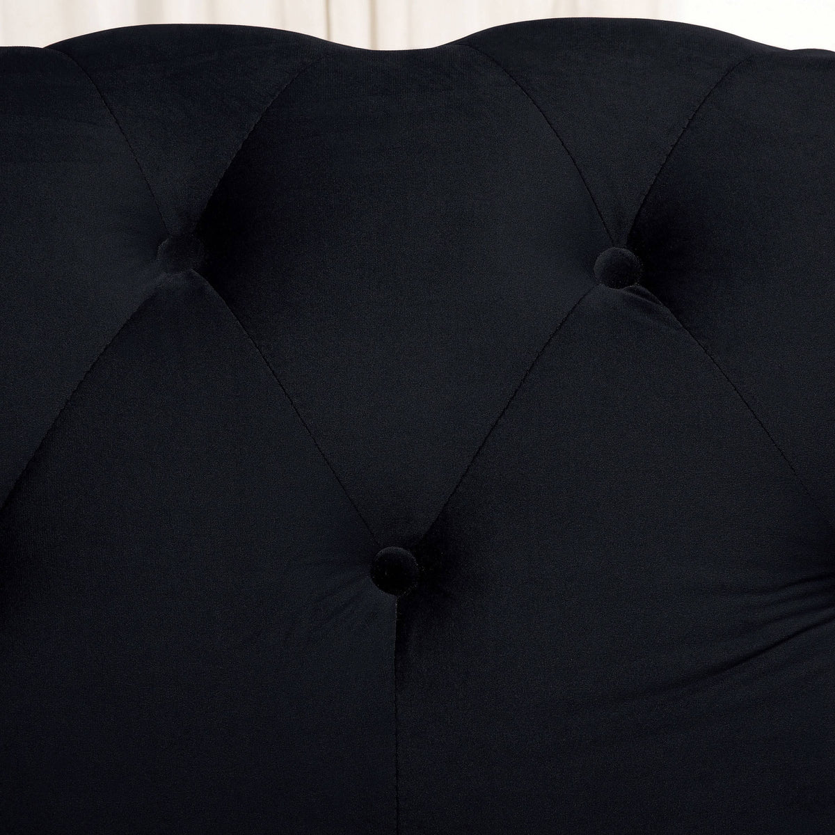 Blue Fabric Button Tufted Chair O770243