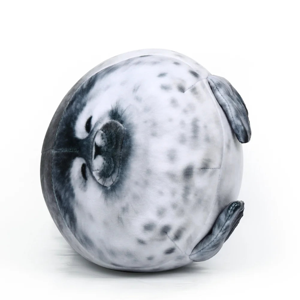 Gray 11.8 inch Plush Seal Pillow O59432
