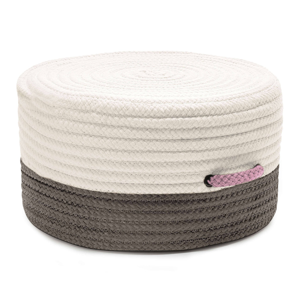 Gray & Pink Pouf S103426